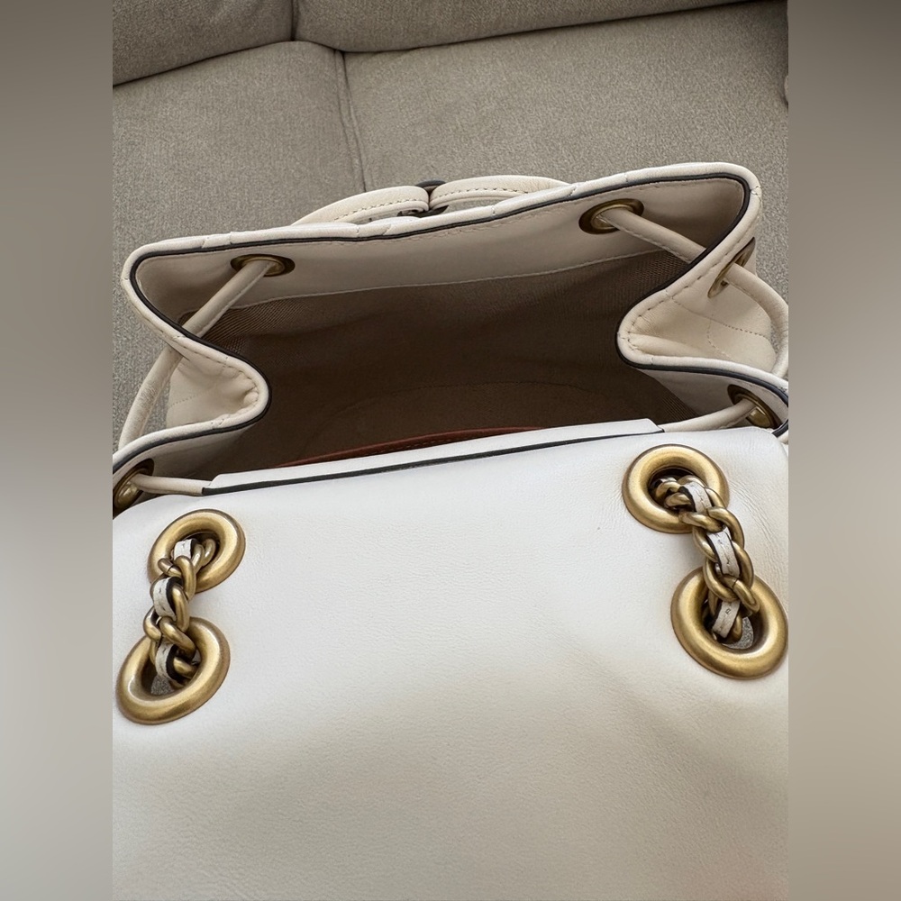 Coach Tabby Backpack With Pillow Quilting - Brass/Chalk - Picture 5 of 11